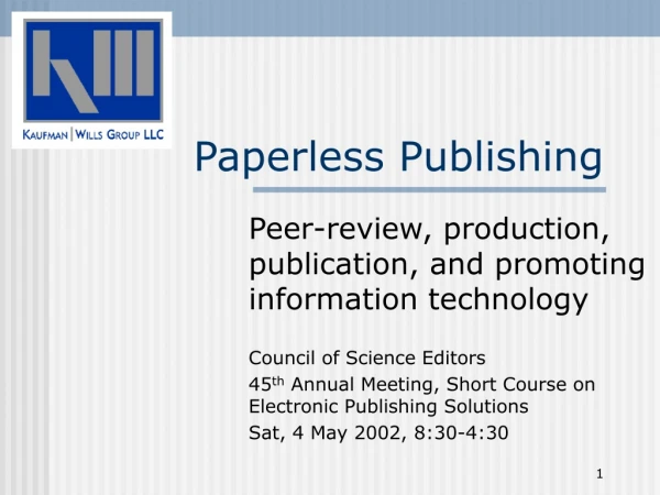 Paperless Publishing