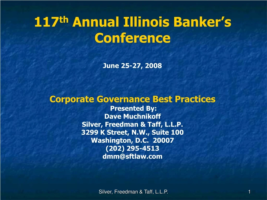 117 th annual illinois banker s conference june