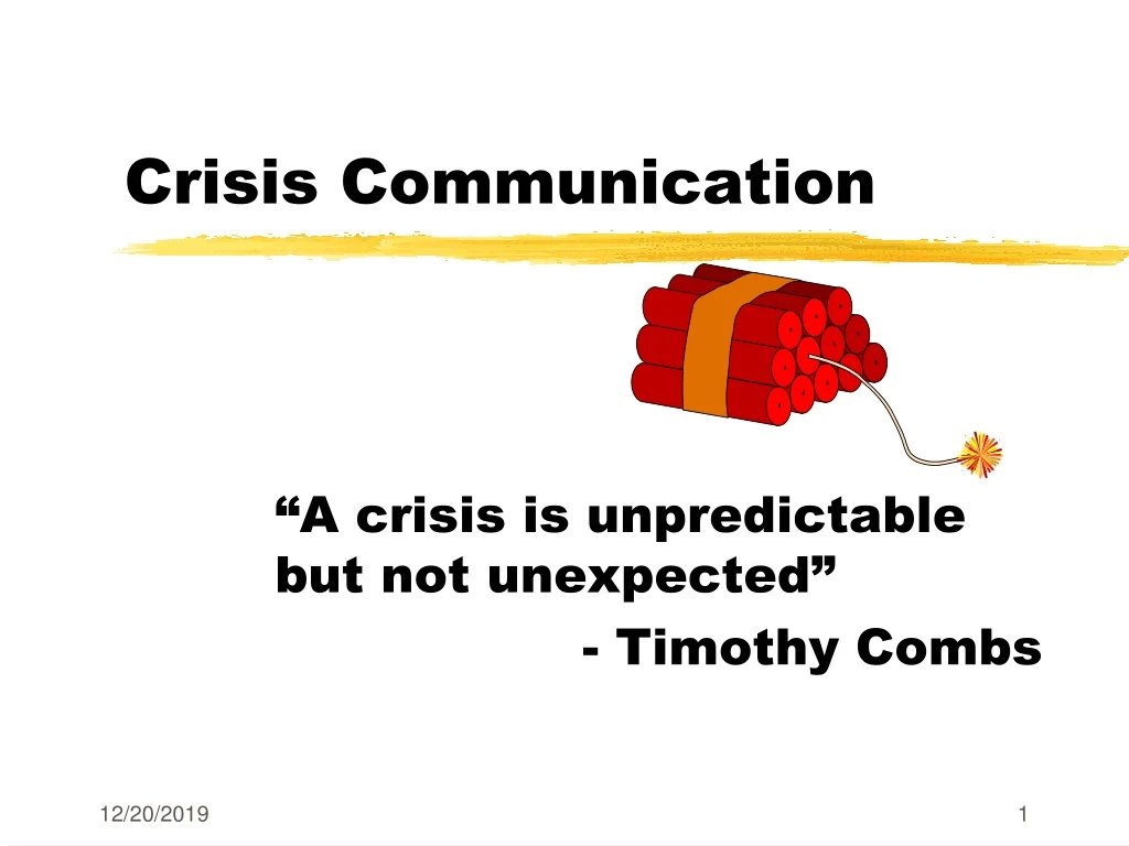 crisis communication