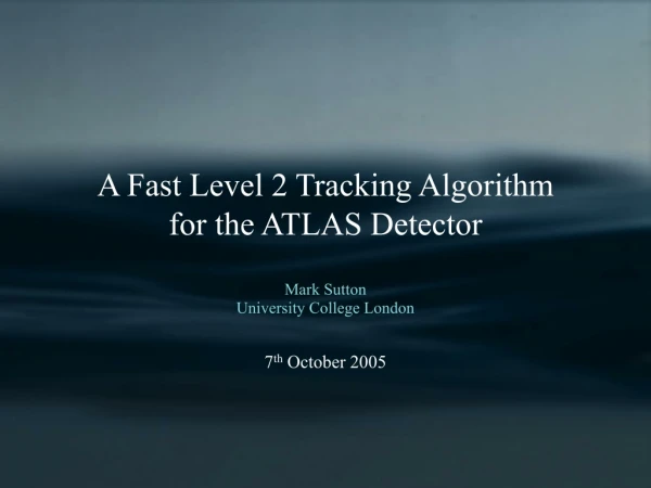 A Fast Level 2 Tracking Algorithm  for the ATLAS Detector