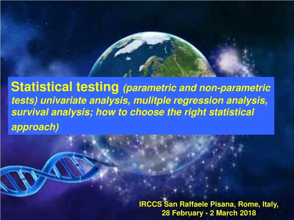 statistical testing parametric and non parametric