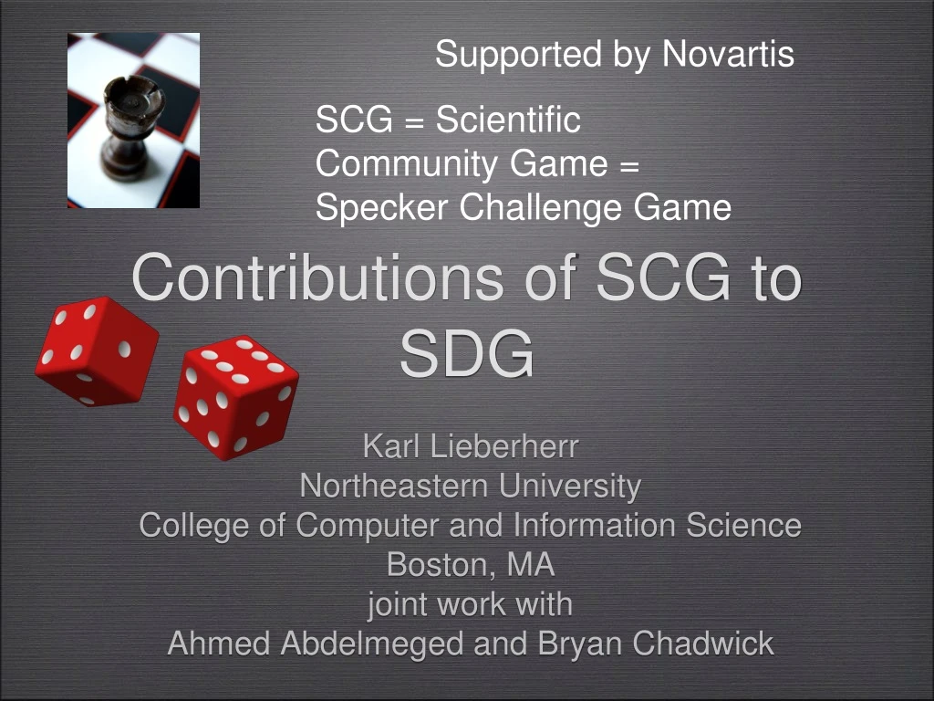 contributions of scg to sdg