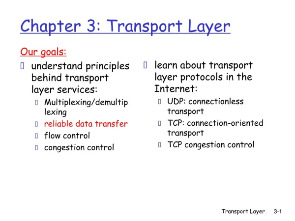 Chapter 3: Transport Layer