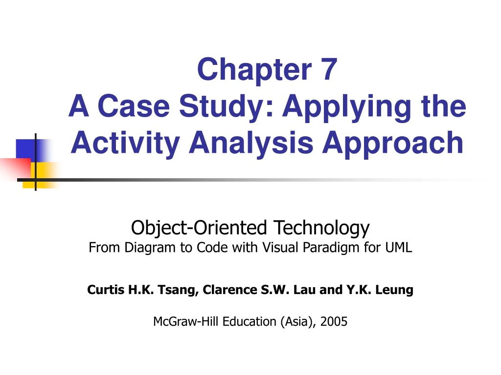 chapter 7 a case study applying the activity analysis approach