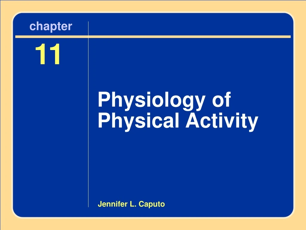 chapter 11 physiology of physical activity