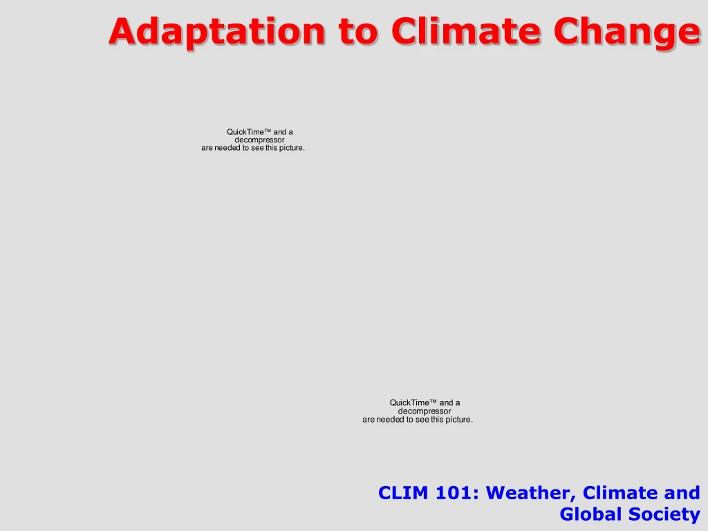 adaptation to climate change