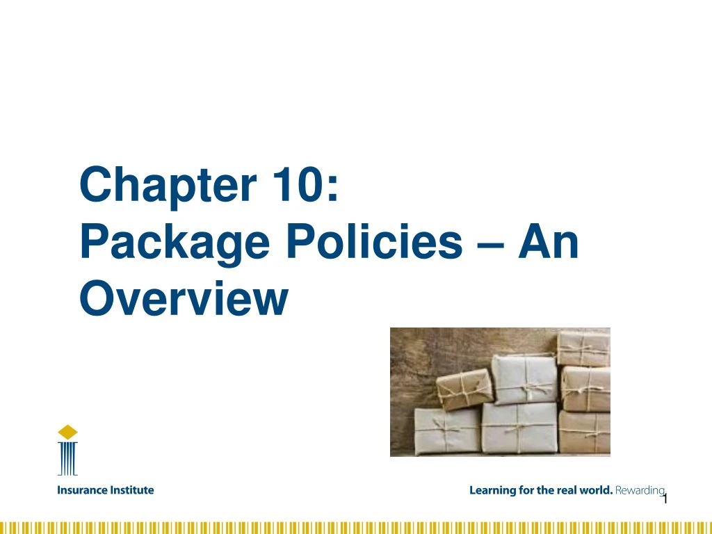 chapter 10 package policies an overview