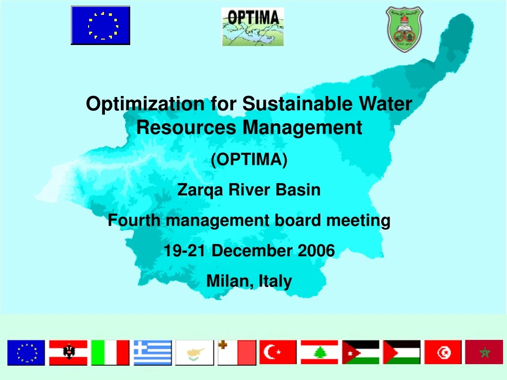 optimization for sustainable water resources