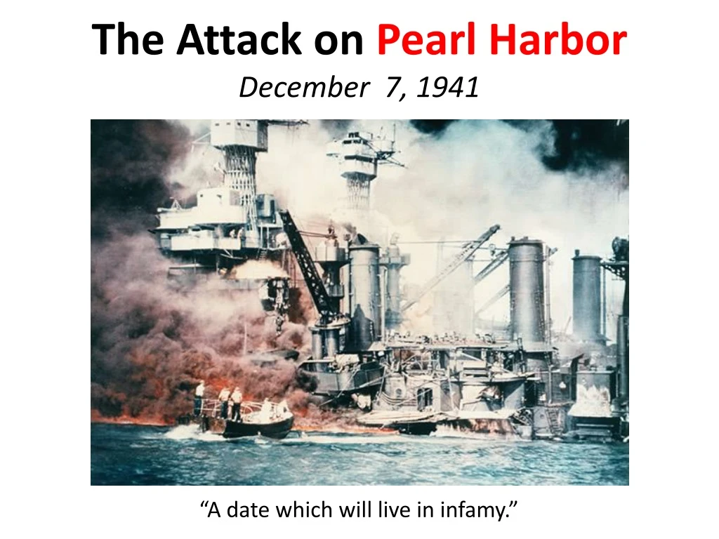 the attack on pearl harbor december 7 1941