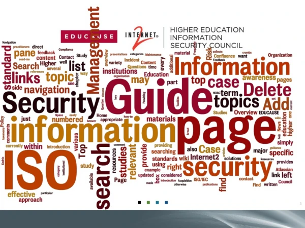 Overview of the  Information  Security Guide :