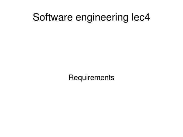 Software engineering lec4