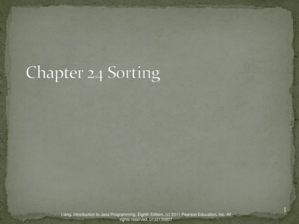 Chapter 24 Sorting