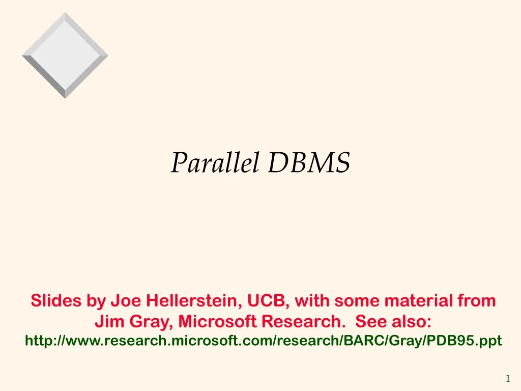 parallel dbms