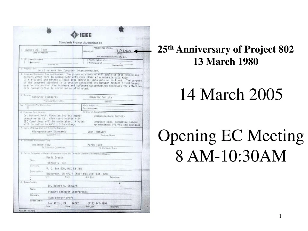 14 march 2005 opening ec meeting 8 am 10 30am