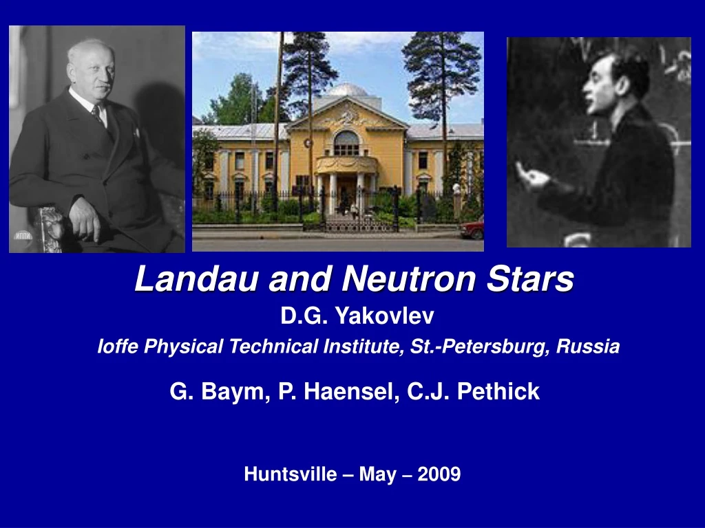 landau and neutron stars