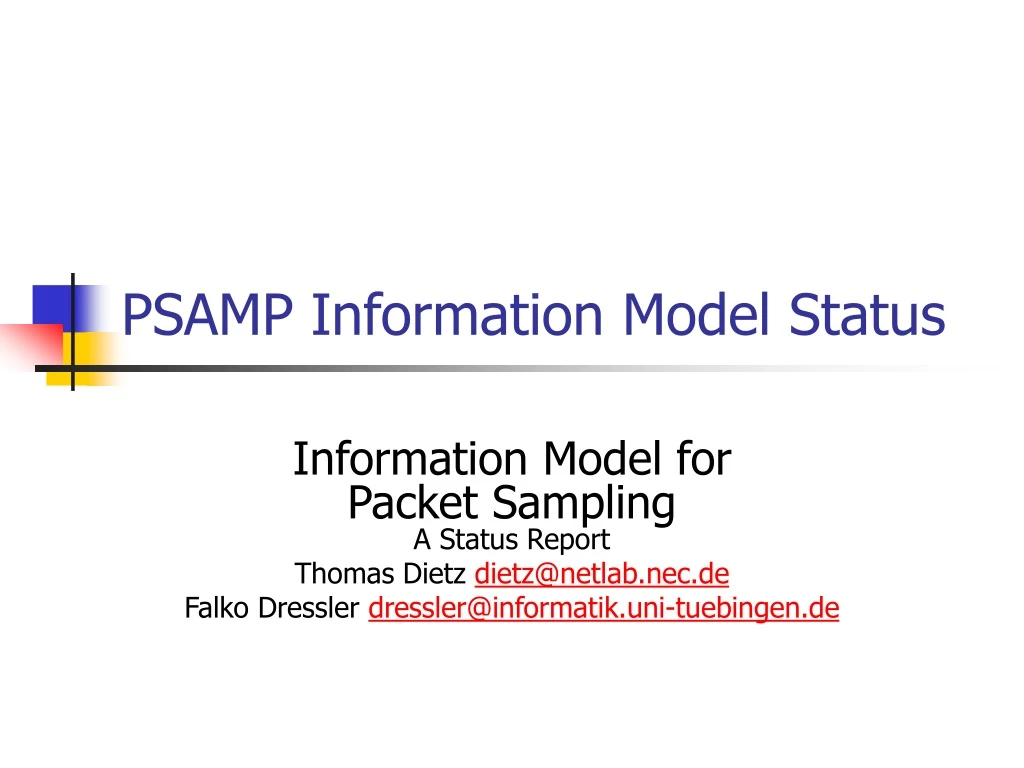 psamp information model status