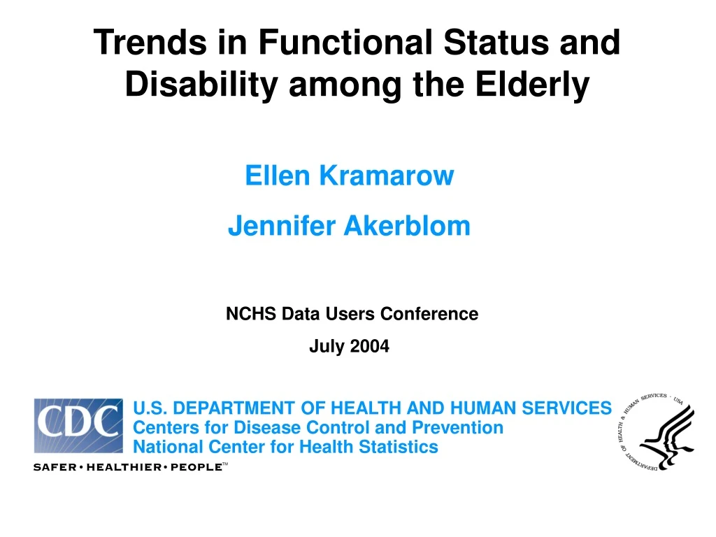 trends in functional status and disability among