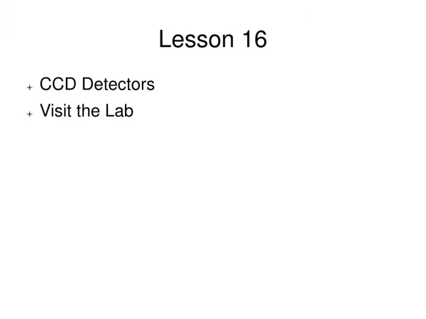 Lesson 16