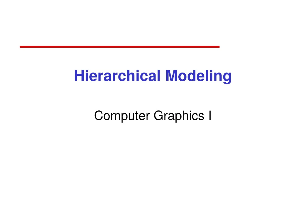 hierarchical modeling