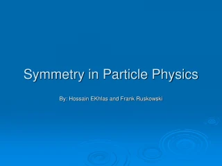 Symmetry in Particle Physics