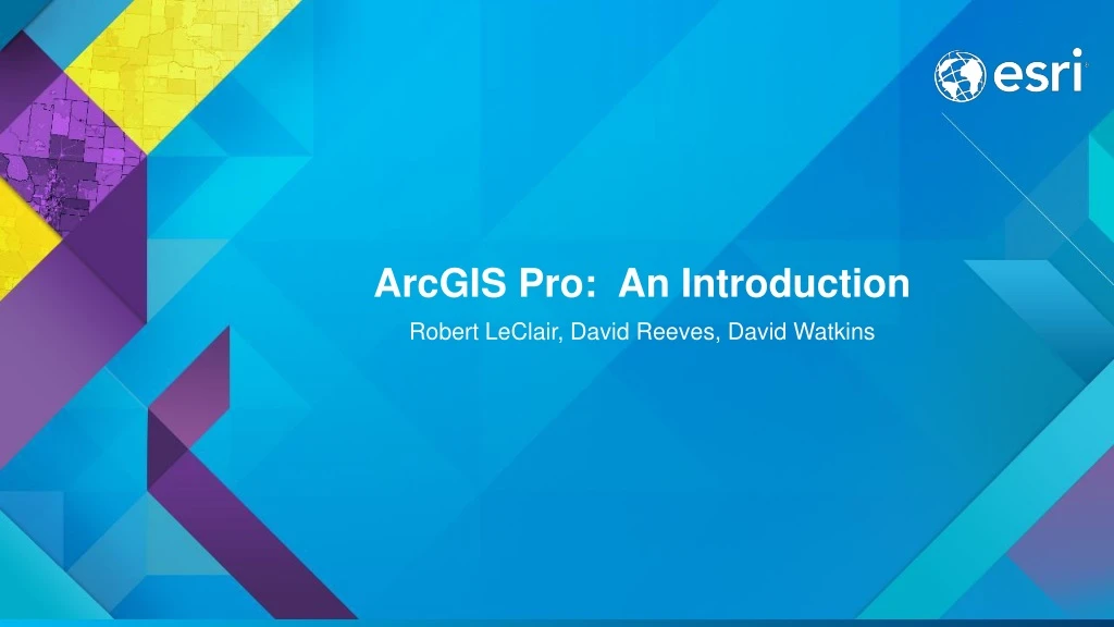 arcgis pro an introduction