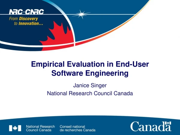 Empirical Evaluation in End-User Software Engineering