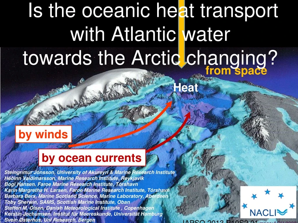 is the oceanic heat transport with atlantic water towards the arctic changing