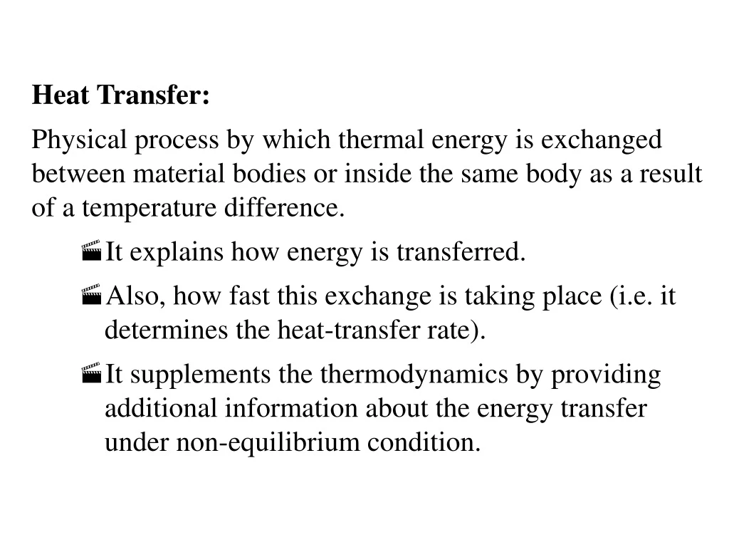 heat transfer physical process by which thermal