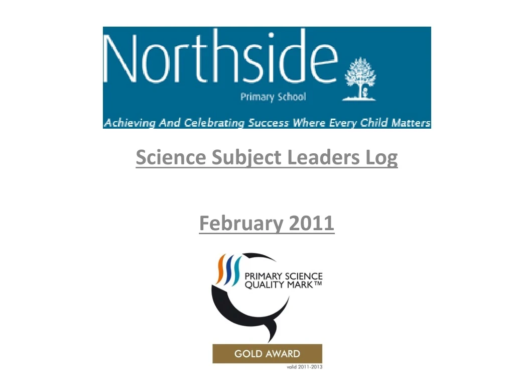 science subject leaders log february 2011