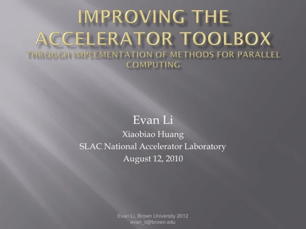 Improving the Accelerator Toolbox through Implementation of Methods for Parallel Computing