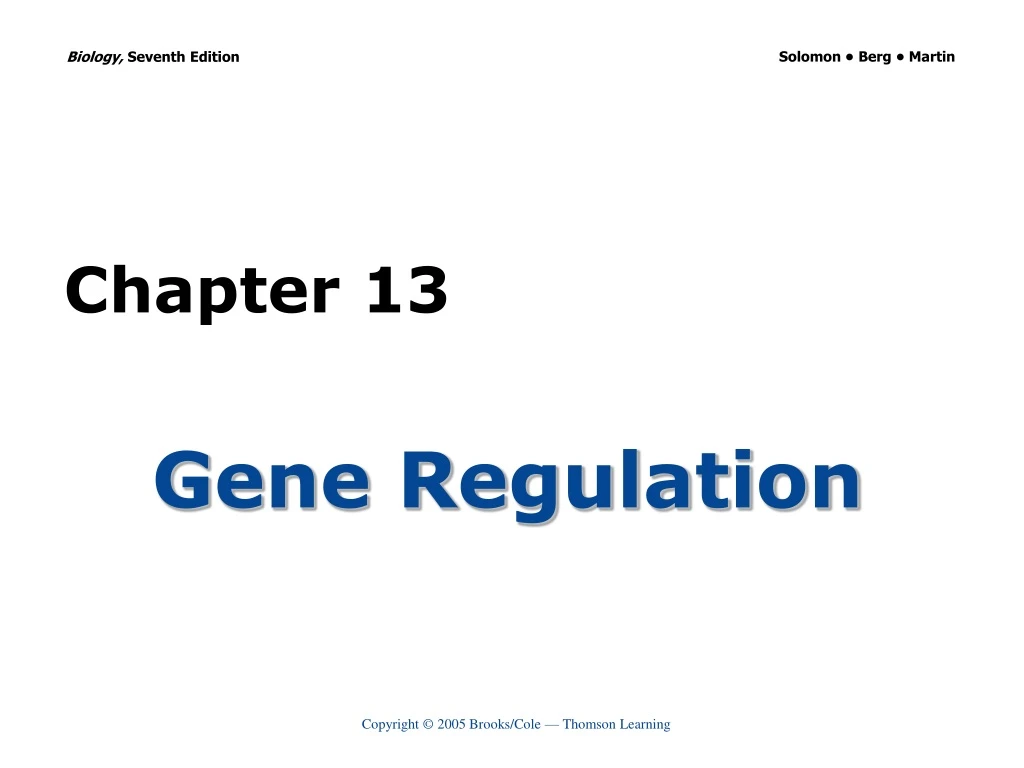 gene regulation