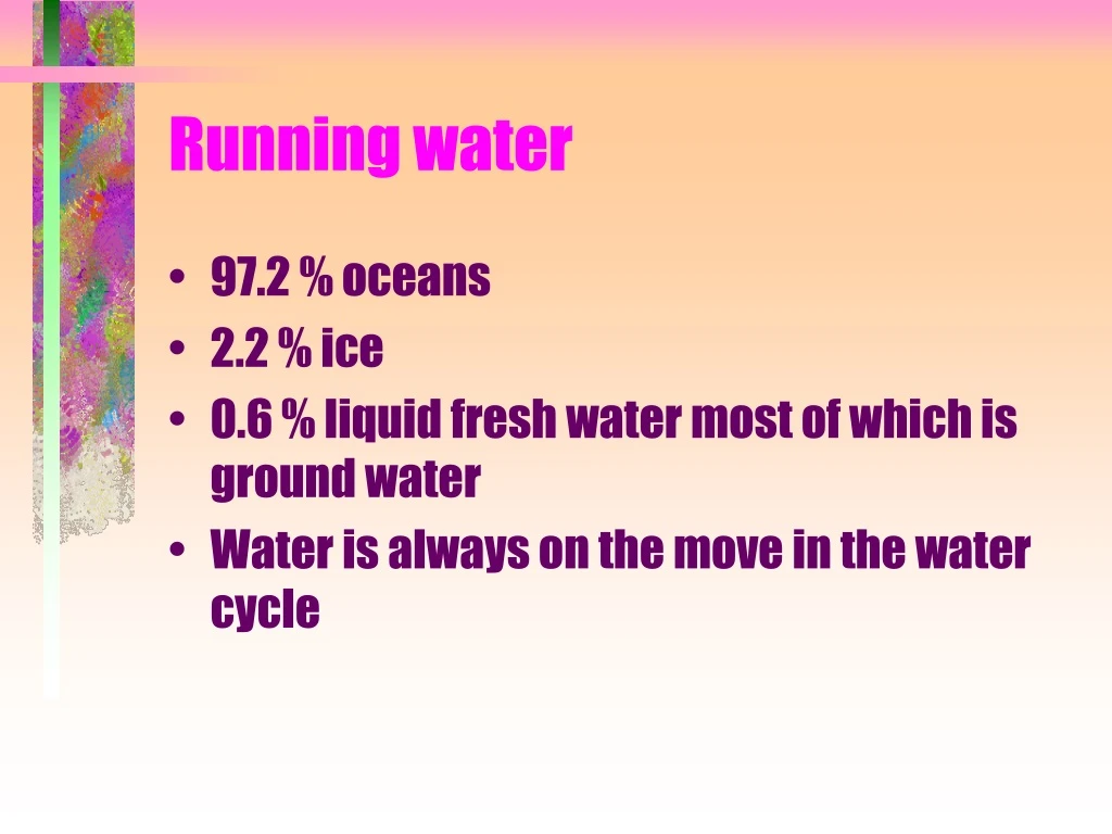 running water