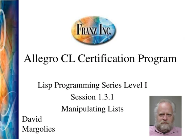 Allegro CL Certification Program