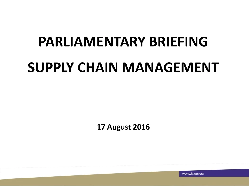 parliamentary briefing