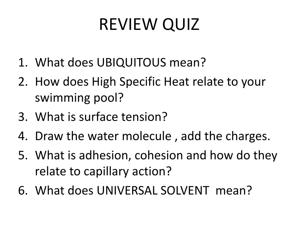 review quiz