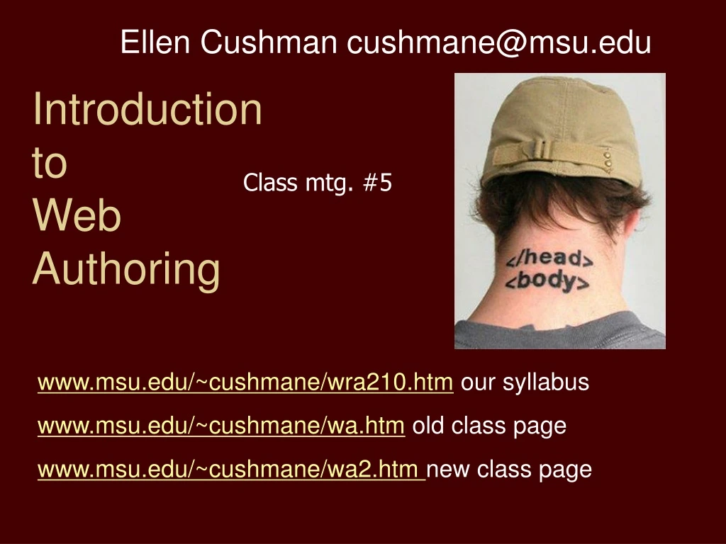 ellen cushman cushmane@msu edu