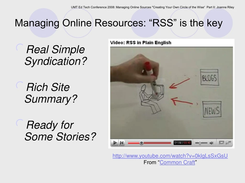 managing online resources rss is the key