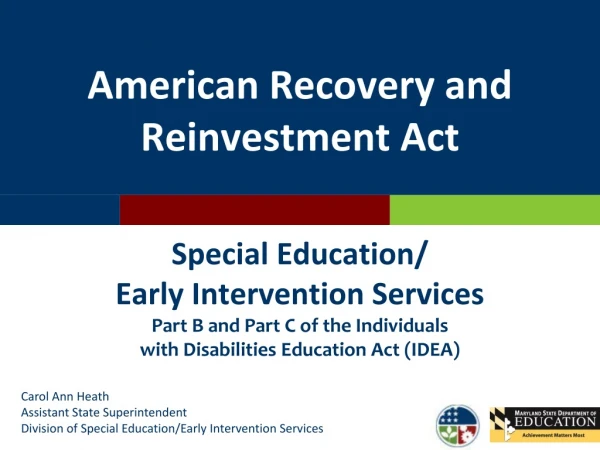 American Recovery and Reinvestment Act