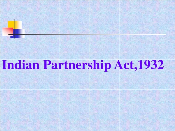 Indian Partnership Act,1932
