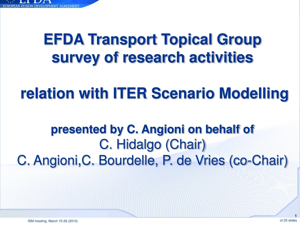 efda transport topical group survey of research