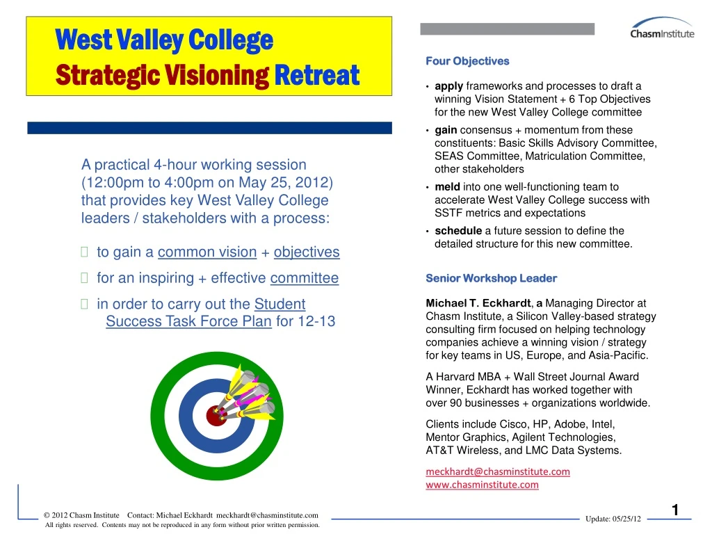 west valley college strategic visioning retreat