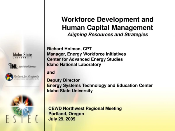 Workforce Development and  Human Capital Management Aligning Resources and Strategies