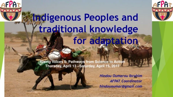 Indigenous Peoples and traditional knowledge for adaptation