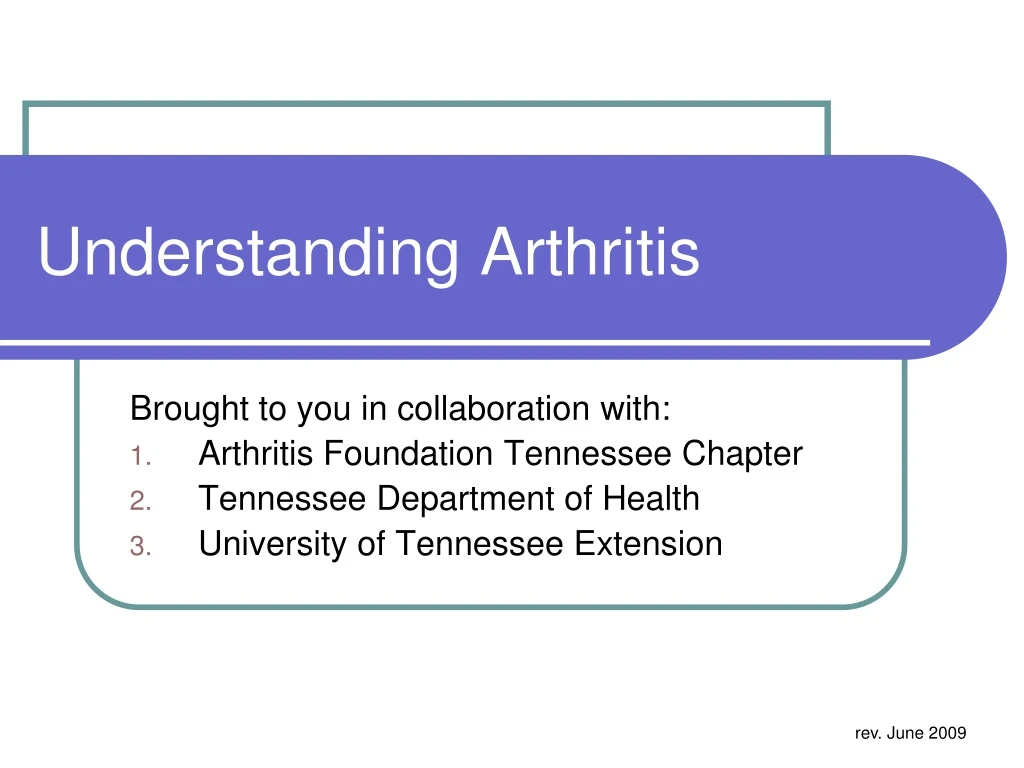 understanding arthritis