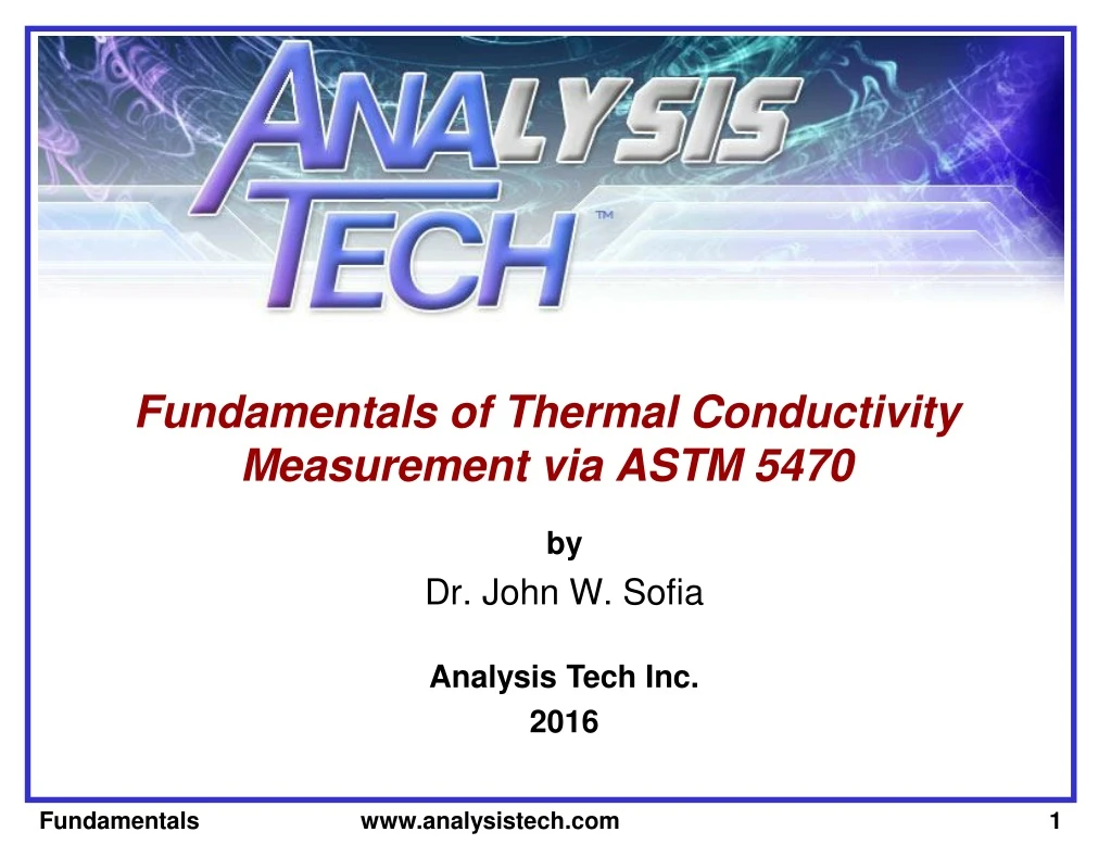 fundamentals of thermal conductivity measurement via astm 5470