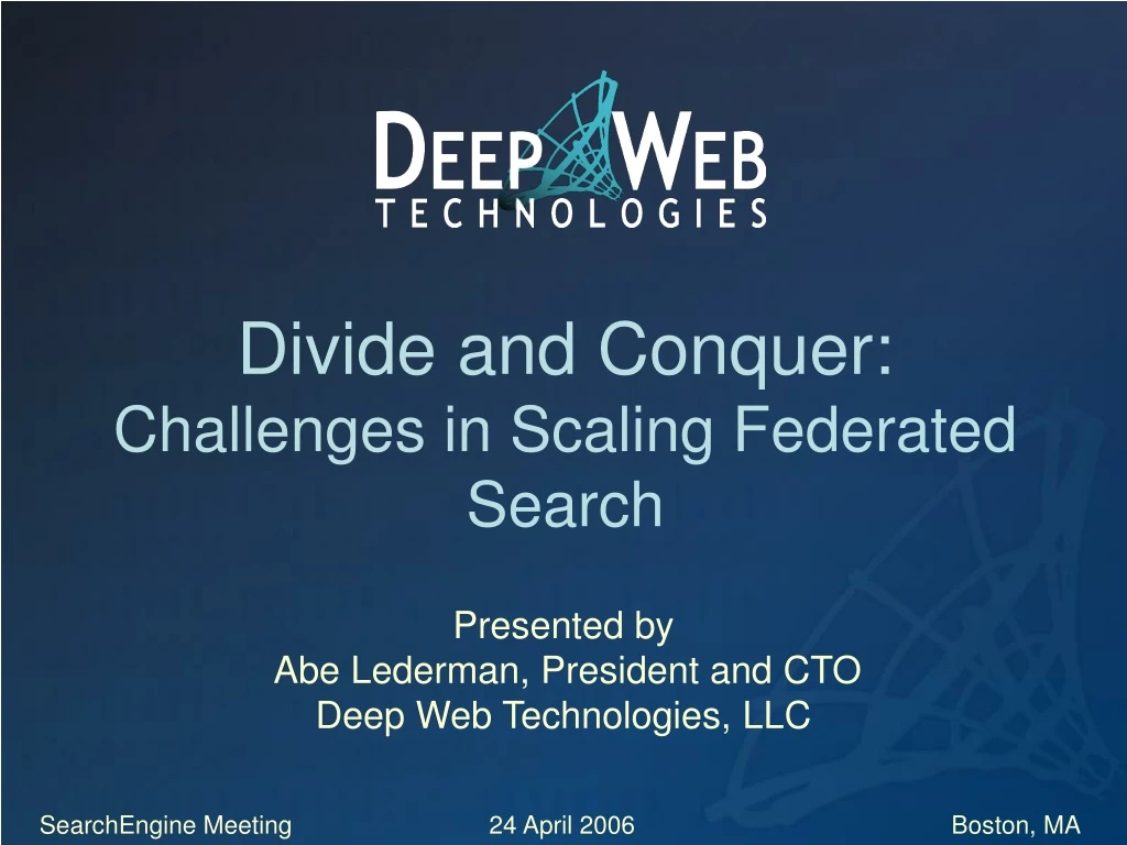 divide and conquer challenges in scaling
