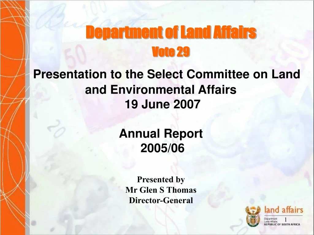 department of land affairs vote 29
