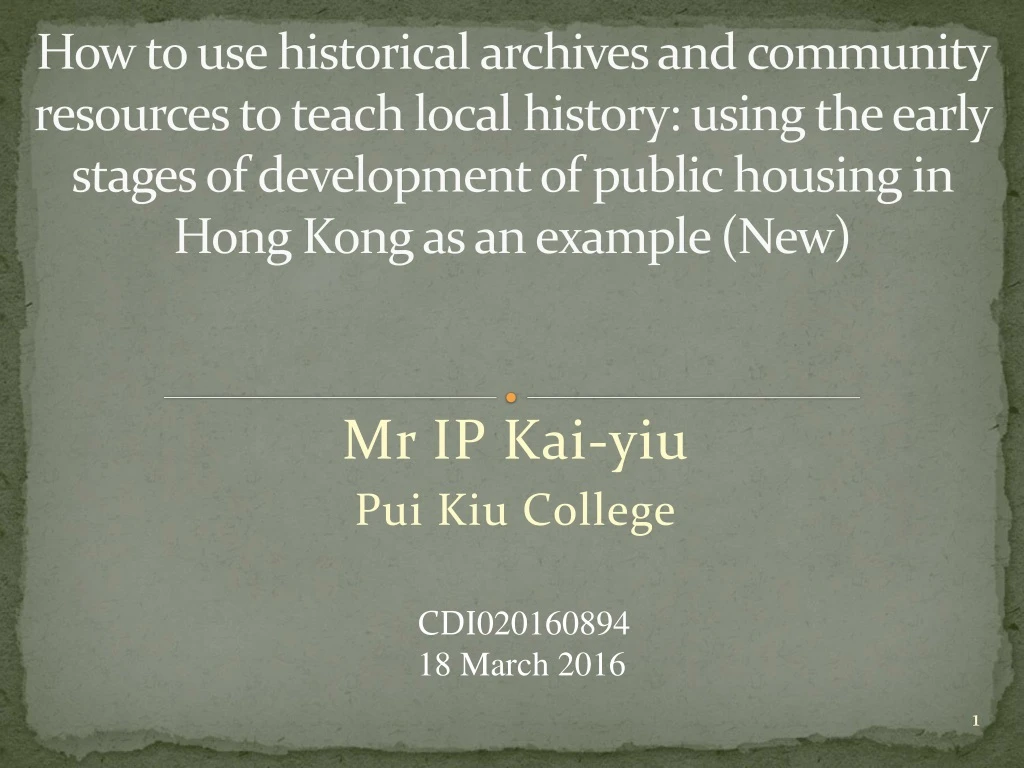 mr ip kai yiu pui kiu college