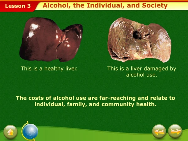 Alcohol, the Individual, and Society