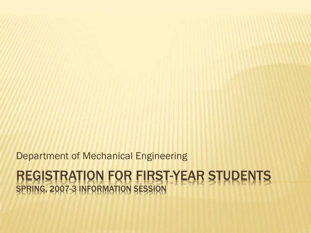 department of mechanical engineering